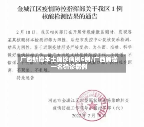 广西新增本土确诊病例5例/广西新增一名确诊病例-第2张图片