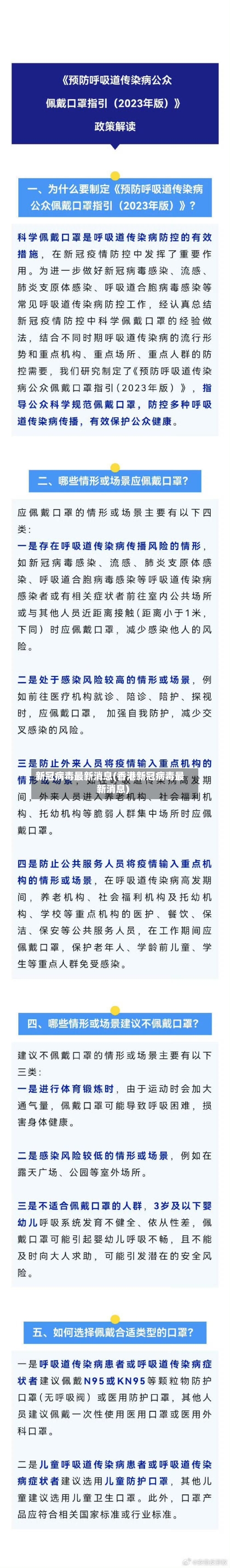 新冠病毒最新消息(香港新冠病毒最新消息)