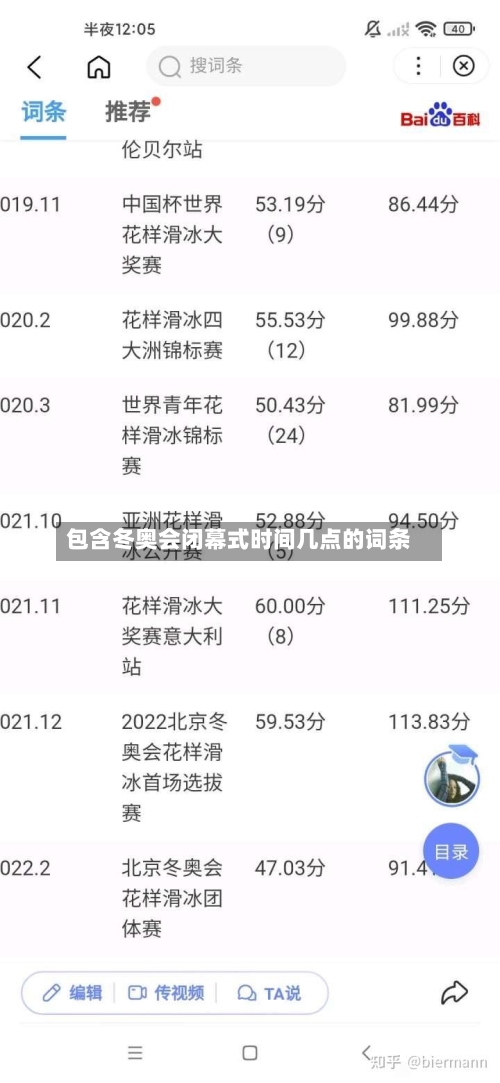 包含冬奥会闭幕式时间几点的词条