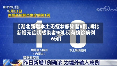 【湖北新增本土无症状感染者6例,湖北新增无症状感染者9例,现有确诊病例6例】