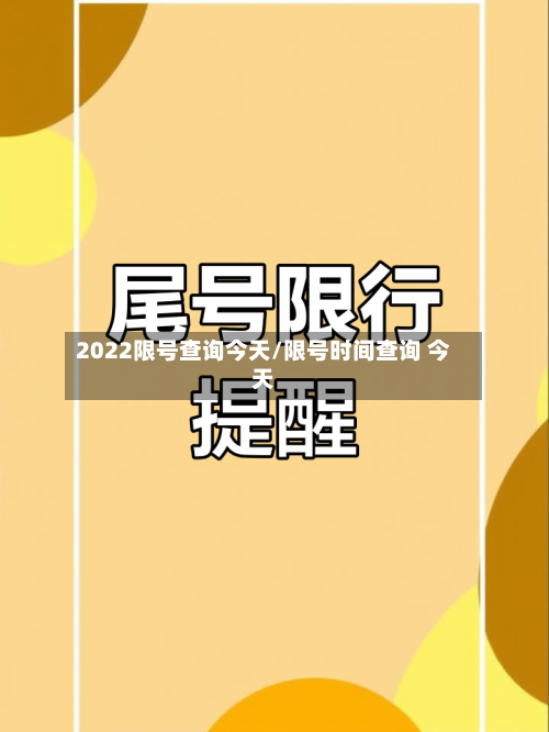 2022限号查询今天/限号时间查询 今天-第2张图片