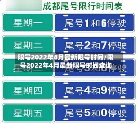 限号2022年4月最新限号时间/限号2022年4月最新限号时间查询